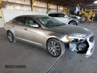 2014 Kia Cadenza Premium with VIN KNALN4D76E5165734, listed as a Copart auction lot 78521494 with 60,408 mi miles and Salvage Title. Bid and sale history available at carsss.com. Image 4.