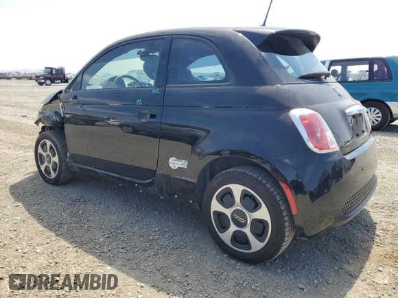 2017 FIAT 500e with VIN 3C3CFFGE5HT524117, listed as a Copart auction lot 58864585 with 65,393 mi miles and Salvage title. Bid and sale history available at DreamBid. Image 2.