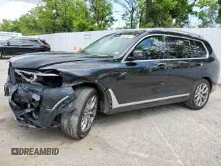2019 BMW X7 xDrive50i z VIN 5UXCX4C55KLS38305, wystawiony jako Copart lot #56674945 z przebiegiem Nie podano mil oraz Szkoda całkowita • Salvage title. Historia ofert i sprzedaży dostępna na DreamBid. Obrazek 1.
