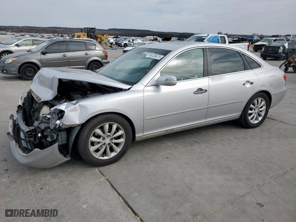 2008 Hyundai Azera Limited with VIN KMHFC46F08A318383, listed as a Copart auction lot 48130475 with 168,293 mi miles and Salvage Title. Bid and sale history available at carsss.com. Image 1.
