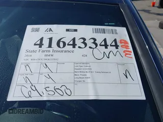 2016 BMW 4 Series 428i with VIN WBA3N7C59GK227052, listed as a IAAI auction lot 41643344 with 69,503 mi miles and . Bid and sale history available at carsss.com. Image 16.