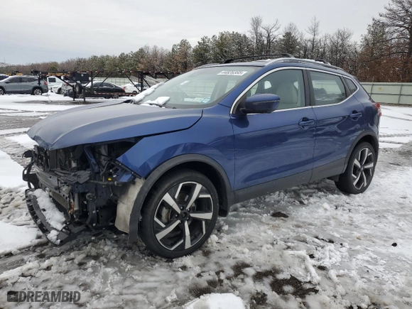 2021 Nissan Rogue Sport SL with VIN JN1BJ1CW2MW438259, listed as a Copart auction lot 44828355 with 54,478 mi miles and Salvage Title. Bid and sale history available at carsss.com. Image 1.