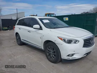 2014 Infiniti QX60 with VIN 5N1AL0MM3EC509798, listed as a IAAI auction lot 41887534 with 120,999 mi miles and . Bid and sale history available at DreamBid. Image 1.