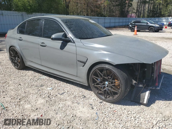 2018 BMW M3 with VIN WBS8M9C54J5J79224, listed as a Copart auction lot 49957215 with 73,015 mi miles and Salvage Title. Bid and sale history available at carsss.com. Image 4.