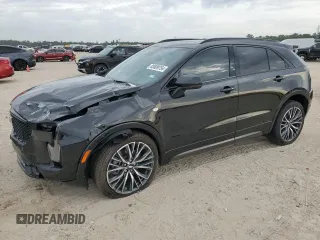 2024 Cadillac XT4 FWD Sport with VIN 1GYFZER46RF213543, listed as a Copart auction lot 83609754 with 3,878 mi miles and Salvage title. Bid and sale history available at DreamBid. Image 1.