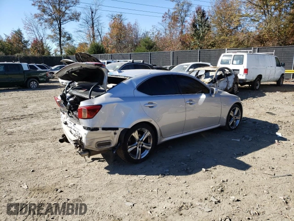 2012 Lexus IS 250 with VIN JTHBF5C22C2102974, listed as a Copart auction lot 41452735 with 200,415 mi miles and Non Repairable. Bid and sale history available at DreamBid. Image 3.