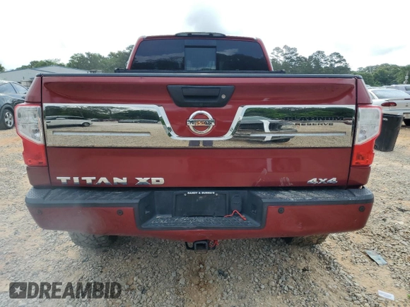 2016 Nissan Titan Platinum Reserve with VIN 1N6BA1F44GN504003, listed as a Copart auction lot 53953375 with Not provided miles and Non repairable. Bid and sale history available at DreamBid. Image 6.