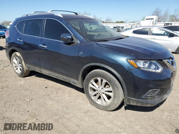 2016 Nissan Rogue SV with VIN KNMAT2MT7GP721008, listed as a Copart auction lot 48559485 with 187,319 mi miles and Salvage Title. Bid and sale history available at carsss.com. Image 4.