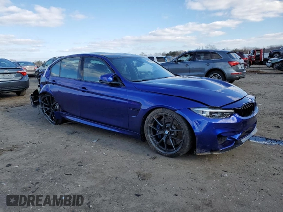 2018 BMW M3 with VIN WBS8M9C53J5L71752, listed as a Copart auction lot 37308724 with 19,425 mi miles. Bid and sale history available at carsss.com. Image 4.