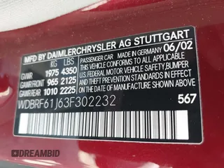 2003 Mercedes-Benz C 240 с VIN WDBRF61J63F302232, выставлен на аукционе IAAI как лот 42419767 с пробегом 43 602 миль миль и . История ставок и продаж доступна на DreamBid. Изображение 9.