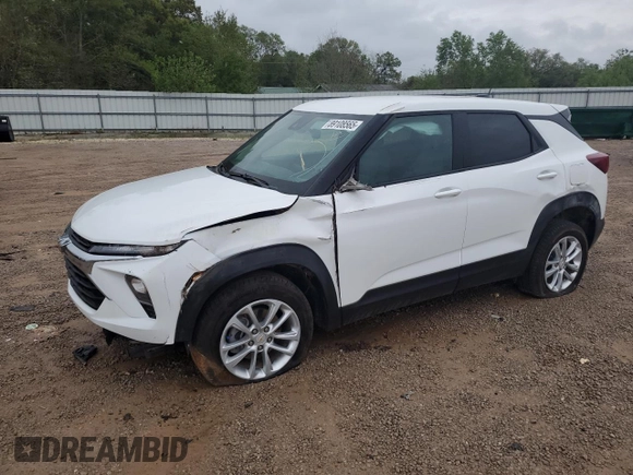 2024 Chevrolet TrailBlazer LS with VIN KL79MNSL8RB091954, listed as a Copart auction lot 89108565 with 51,221 mi miles and Salvage Title. Bid and sale history available at DreamBid. Image 1.