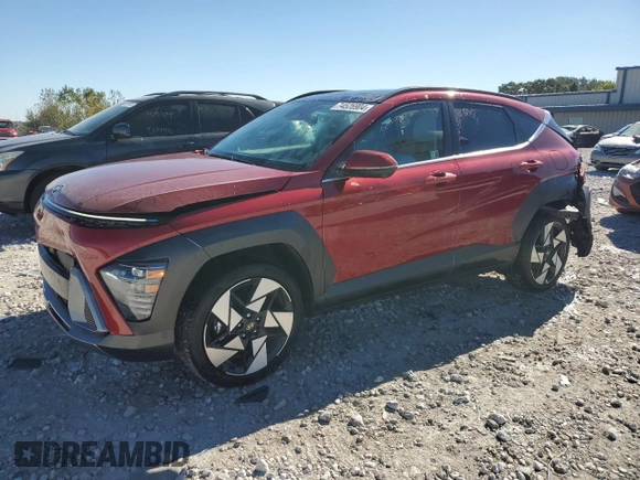 2024 Hyundai Kona Limited with VIN KM8HECA37RU069770, listed as a Copart auction lot 74526904 with 5,319 mi miles and Non Repairable. Bid and sale history available at carsss.com. Image 1.