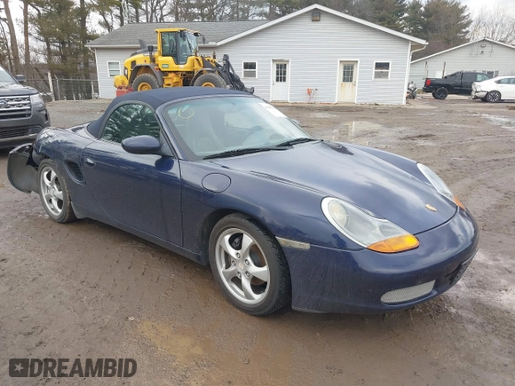 2001 Porsche Boxster with VIN WP0CA29831U627185, listed as a IAAI auction lot 41687490 with 65,349 mi miles. Bid and sale history available at carsss.com. Image 1.