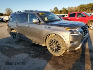 2023 Nissan Armada Platinum with VIN JN8AY2CC3P9181149, listed as a Copart auction lot 41335035 with 42,753 mi miles and Salvage Title. Bid and sale history available at carsss.com. Image 4.