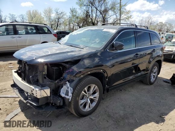 2016 Toyota Highlander LE z VIN 5TDBKRFH9GS312880, wystawiony jako Copart lot #49584775 z przebiegiem 116 519 mil mil oraz Szkoda całkowita • Salvage title. Historia ofert i sprzedaży dostępna na DreamBid. Obrazek 1.