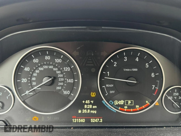 2013 BMW 3 Series 328i xDrive z VIN WBA3B5C52DF595266, wystawiony jako Copart lot #56255645 z przebiegiem 131 540 mil mil oraz Czysty tytuł • Clean title. Historia ofert i sprzedaży dostępna na DreamBid. Obrazek 8.