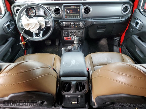 2021 Jeep Wrangler Unlimited Rubicon with VIN 1C4HJXFN6MW820324, listed as a Copart auction lot 85169434 with 48,391 mi miles and Salvage Title. Bid and sale history available at DreamBid. Image 8.