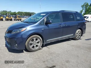 2019 Toyota Sienna SE с VIN 5TDEZ3DC4KS215396, выставлен на аукционе Copart как лот 56504365 с пробегом 91 082 миль миль и Списание • Salvage title. История ставок и продаж доступна на DreamBid. Изображение 1.