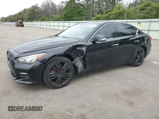 2014 Infiniti Q50 Premium z VIN JN1BV7AP8EM684524, wystawiony jako Copart lot #59286115 z przebiegiem 105 107 mil mil oraz Szkoda całkowita • Salvage title. Historia ofert i sprzedaży dostępna na DreamBid. Obrazek 1.