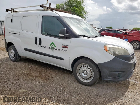 2017 Ram ProMaster City Cargo Tradesman with VIN ZFBERFAB5H6E84440, listed as a Copart auction lot 61678875 with 113,828 mi miles and Salvage title. Bid and sale history available at DreamBid. Image 4.