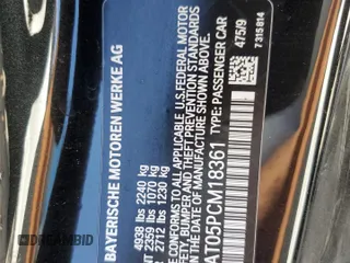 2023 BMW 4 Series 430i xDrive with VIN WBA43AT05PCM18361, listed as a Copart auction lot 74734464 with Not Provided miles and Non Repairable. Bid and sale history available at DreamBid. Image 13.