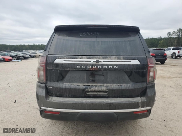 2024 Chevrolet Suburban LT with VIN 1GNSCCKD7RR253124, listed as a Copart auction lot 82125954 with NaN miles and Salvage Title. Bid and sale history available at carsss.com. Image 6.