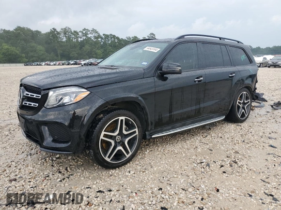 2018 Mercedes-Benz GLS 550 with VIN 4JGDF7DE7JB055495, listed as a Copart auction lot 54643304 with 72,898 mi miles and Clean Title. Bid and sale history available at DreamBid. Image 1.