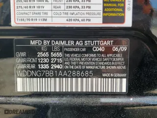 2010 Mercedes-Benz S-Class S 550 with VIN WDDNG7BB1AA288685, listed as a Copart auction lot 48933285 with 0 mi miles and Salvage Title. Bid and sale history available at carsss.com. Image 13.
