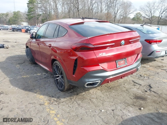 2022 BMW X6 xDrive40i with VIN 5UXCY6C02N9N38589, listed as a IAAI auction lot 41450102 with 1 mi miles. Bid and sale history available at carsss.com. Image 3.