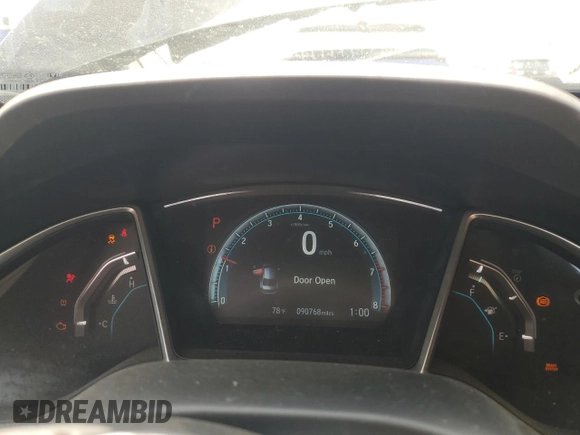 2018 Honda Civic EX with VIN 2HGFC2F7XJH537944, listed as a Copart auction lot 53353835 with 90,768 mi miles and Salvage Title. Bid and sale history available at DreamBid. Image 9.