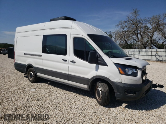 2021 Ford Transit Cargo with VIN 1FTBW3X85MKA89109, listed as a Copart auction lot 56777475 with Not provided miles and Salvage title. Bid and sale history available at DreamBid. Image 4.