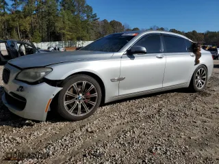 2013 BMW 7 Series 740Li with VIN WBAYE4C57DD136950, listed as a Copart auction lot 80901134 with 0 mi miles and Salvage Title. Bid and sale history available at carsss.com. Image 1.