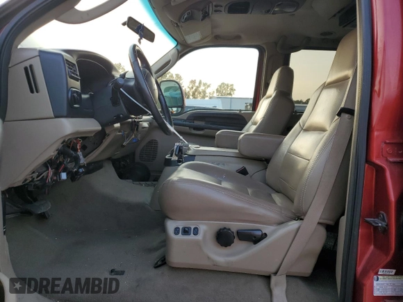 2005 Ford Excursion Special Serv с VIN 1FMNU40LX5EB61764, выставлен на аукционе Copart как лот 75188594 с пробегом Не указан миль и Списание • Salvage title. История ставок и продаж доступна на DreamBid. Изображение 7.