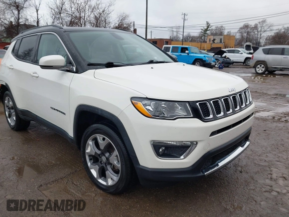 2020 Jeep Compass Limited with VIN 3C4NJDCB3LT120356, listed as a IAAI auction lot 41786779 with 32,396 mi miles and . Bid and sale history available at DreamBid. Image 1.