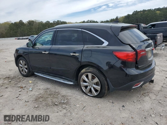 2014 Acura MDX Advance with VIN 5FRYD4H83EB037575, listed as a Copart auction lot 50621255 with 129,417 mi miles and Salvage Title. Bid and sale history available at DreamBid. Image 2.