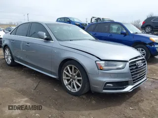 2015 Audi A4 Premium Plus with VIN WAUFFAFLXFN033757, listed as a IAAI auction lot 41854855 with 91,609 mi miles. Bid and sale history available at carsss.com. Image 1.