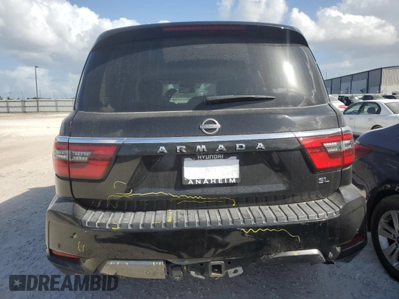 2021 Nissan Armada SL with VIN JN8AY2BAXM9374085, listed as a Copart auction lot 78515504 with 75,789 mi miles and Non Repairable. Bid and sale history available at carsss.com. Image 6.