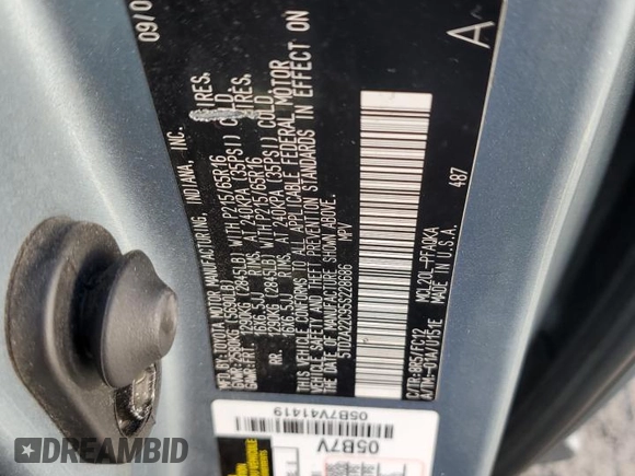 2005 Toyota Sienna XLE with VIN 5TDZA22C95S228686, listed as a Copart auction lot 46501295 with 269,419 mi miles and Salvage Title. Bid and sale history available at carsss.com. Image 13.