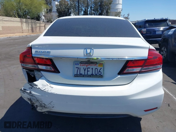 2015 Honda Civic Sedan SE with VIN 19XFB2F70FE258068, listed as a IAAI auction lot 41976430 with 129,246 mi miles. Bid and sale history available at carsss.com. Image 16.