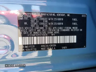 2023 Toyota RAV4 Hybrid SE with VIN 4T3T6RFV2PU110878, listed as a Copart auction lot 62565965 with 48,600 mi miles and Salvage title. Bid and sale history available at DreamBid. Image 13.