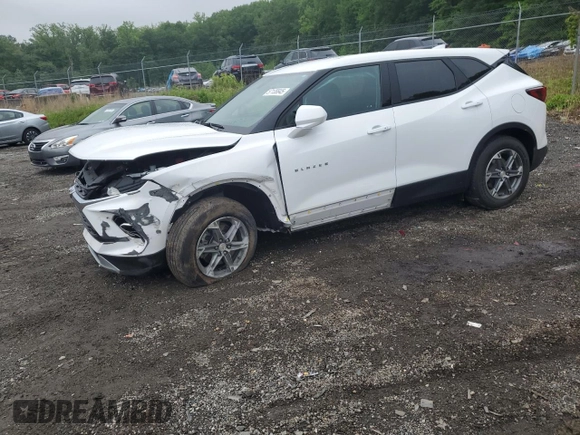 2023 Chevrolet Blazer LT with VIN 3GNKBCR46PS186485, listed as a Copart auction lot 57138845 with 31,588 mi miles and Salvage title. Bid and sale history available at DreamBid. Image 1.