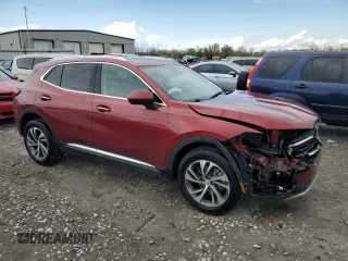 2023 Buick Envision Essence with VIN LRBFZNR47PD023991, listed as a Copart auction lot 52137015 with 19,376 mi miles and Salvage Title. Bid and sale history available at carsss.com. Image 4.