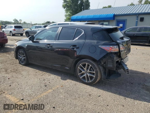 2015 Lexus CT 200h with VIN JTHKD5BH8F2246500, listed as a Copart auction lot 60152575 with 90,114 mi miles and Salvage title. Bid and sale history available at DreamBid. Image 2.