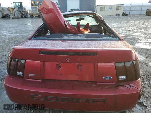 2003 Ford Mustang SVT Cobra with VIN 1FAFP48Y83F372748, listed as a Copart auction lot 87233364 with 109,157 mi miles and Salvage Title. Bid and sale history available at carsss.com. Image 6.