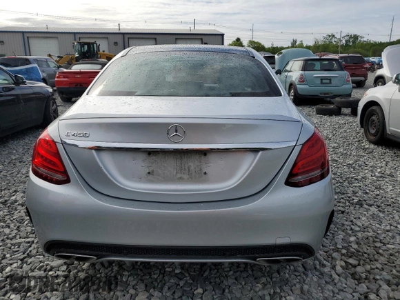 2016 Mercedes-Benz C 450 AMG with VIN 55SWF6EB0GU128609, listed as a Copart auction lot 58571635 with Not provided miles and Salvage title. Bid and sale history available at DreamBid. Image 6.