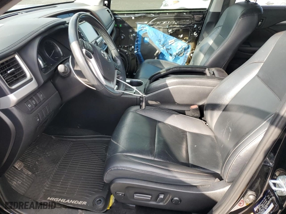 2019 Toyota Highlander SE with VIN 5TDJZRFH9KS628277, listed as a Copart auction lot 89095305 with 78,238 mi miles and Salvage Title. Bid and sale history available at carsss.com. Image 7.