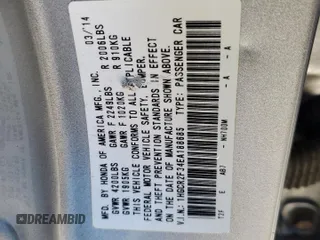 2014 Honda Accord LX z VIN 1HGCR2F34EA188685, wystawiony jako Copart lot #47565845 z przebiegiem 134 725 mil mil oraz Szkoda całkowita • Salvage title. Historia ofert i sprzedaży dostępna na DreamBid. Obrazek 13.