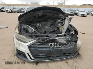 2020 Audi A8 L with VIN WAU8EAF83LN005169, listed as a Copart auction lot 46799864 with 0 mi miles and Salvage Title. Bid and sale history available at carsss.com. Image 5.