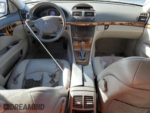 2003 Mercedes-Benz E-Class 5.0L with VIN WDBUF70J93A086939, listed as a Copart auction lot 87022834 with 0 mi miles and Salvage Title. Bid and sale history available at carsss.com. Image 8.