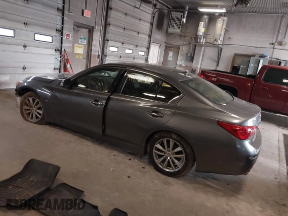 2015 Infiniti Q50 Premium with VIN JN1BV7AR6FM398836, listed as a IAAI auction lot 41836719 with 57,804 mi miles. Bid and sale history available at carsss.com. Image 3.